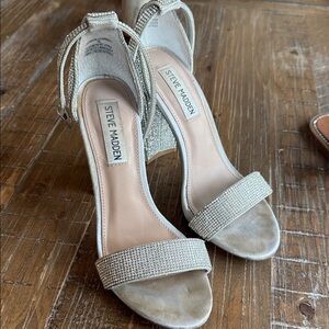 Steve Madden Glittering Silver Heels